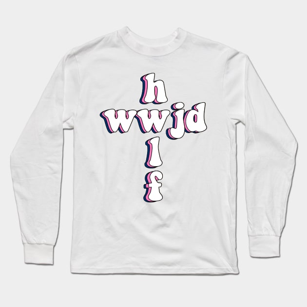 hwlf x wwjd Long Sleeve T-Shirt by mansinone3